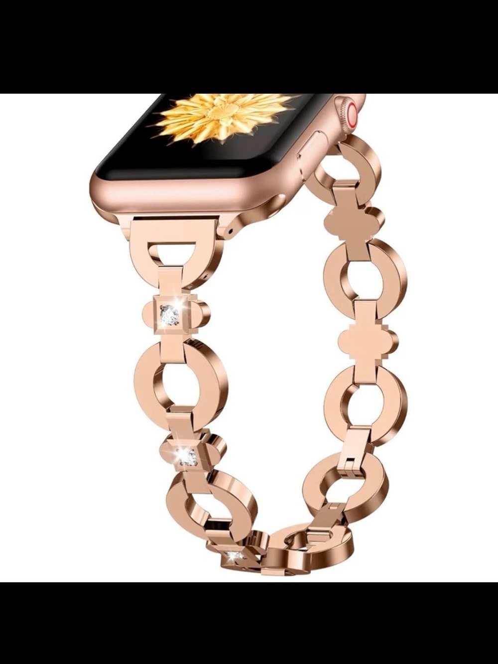 Tauri Rose Gold Bling Smartwatch Band